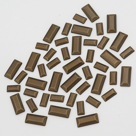 RG <b>Convex II</b> Baguette Nailheads Hot Fix - Antique Gold