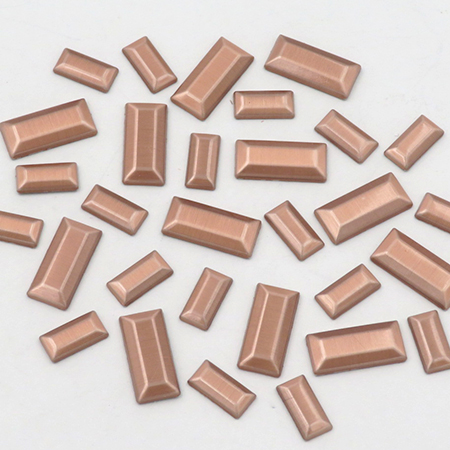 RG <b>Convex II</b> Baguette Nailheads Hot Fix - Copper