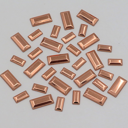 RG <b>Convex II</b> Baguette Nailheads Hot Fix - Rose Gold