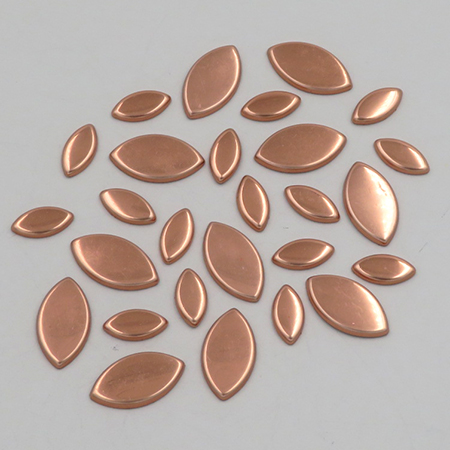 RG <b>Convex II</b> Navette Nailheads Hot Fix - Rose Gold