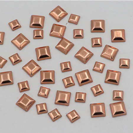 RG <b>Convex II</b> Square Nailheads Hot Fix - Rose Gold
