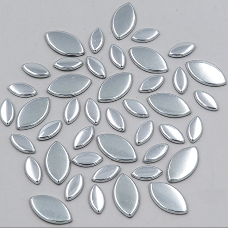 RG <b>Convex II</b> Navette Nailheads Hot Fix - Silver