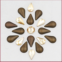 rhinestone convex drop (pear) nailheads